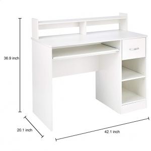 Home Office Study Working Computer Desk table with Keyboard Tray Storage Drawers