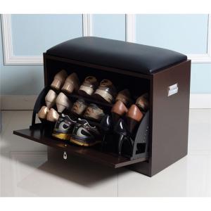 Cheap Wooden Cabinet Living Room Storage Chest Modern Shoe Bench Rack