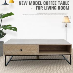 2 Drawer Wood Coffee Table with stainless steel legs Dining table