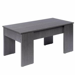 Retro Coffee table Cocktail Table Rectangle TV Table with Open Storage Shelf