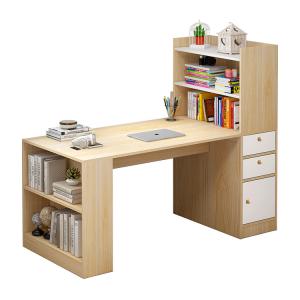 MDF furniture corner table home office desk with bookshelf study computer desk