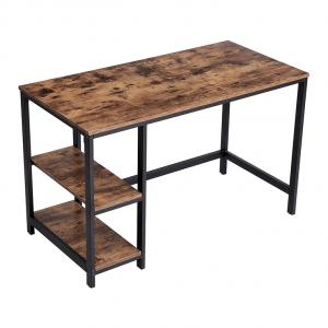 Home Space Saving Industrial Wood Metal Frame L shaped Large Corner Writing Desk